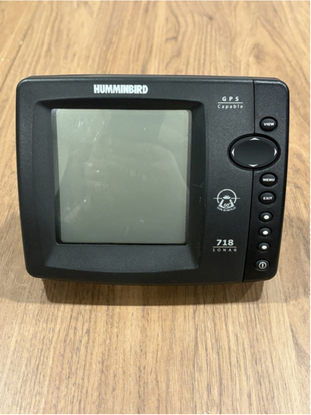 Humminbird 718 Sonar Fishfinder GPS Capable Head Unit Boat Marine untested